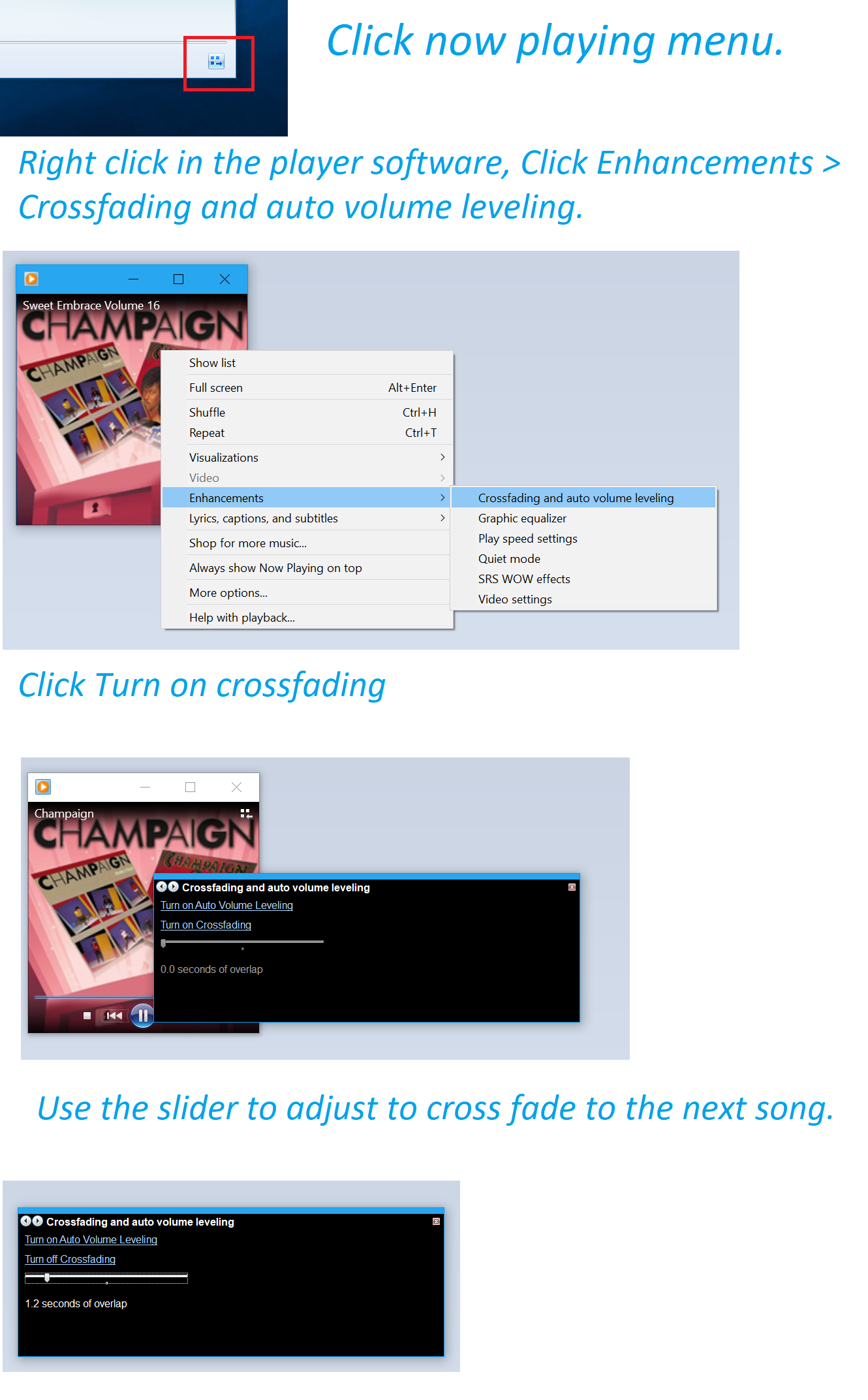 How to Crossfade Songs in Windows Media Player 12