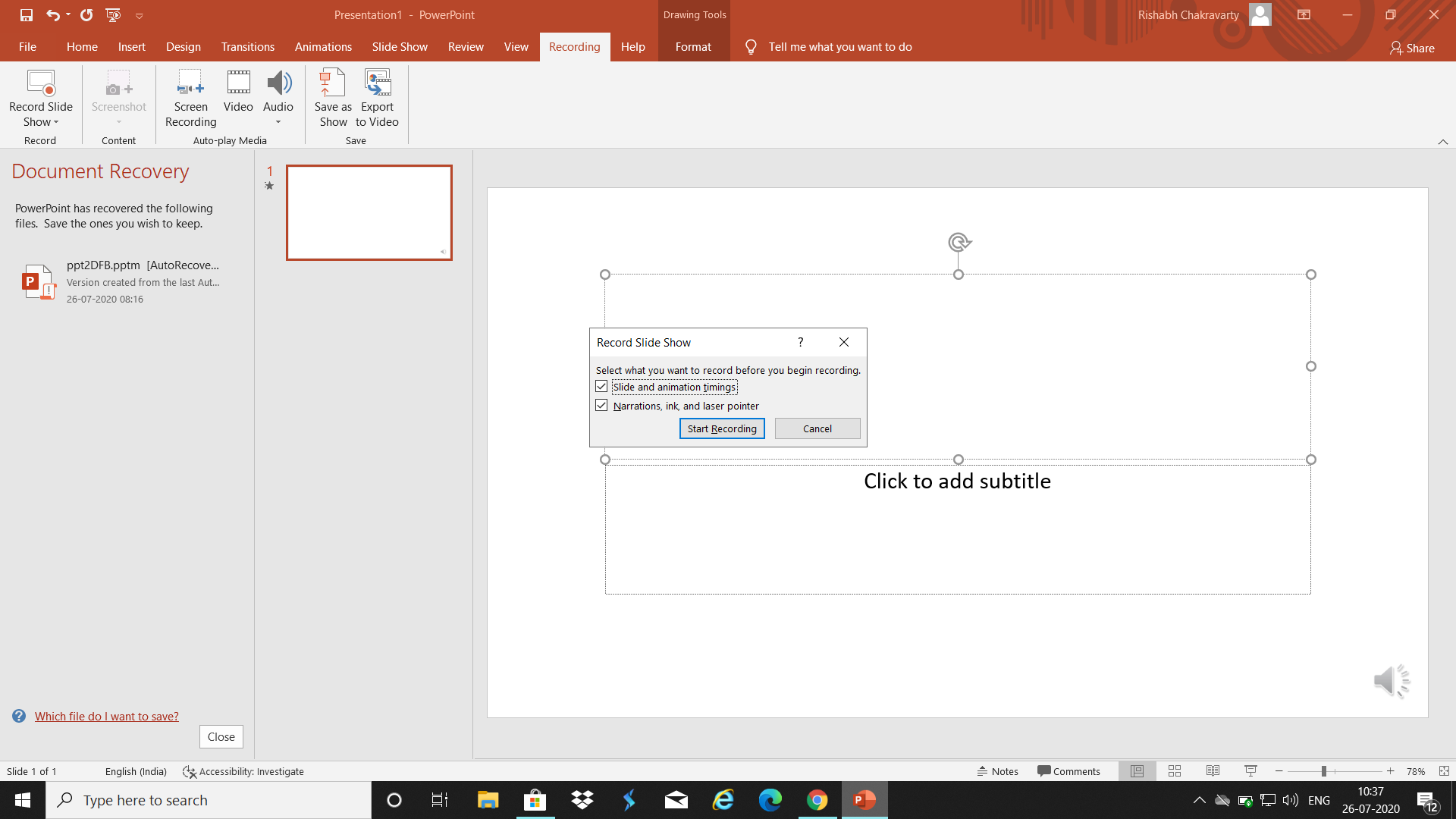 Enabling Webcam Recording In Powerpoint 2016 - Microsoft Community