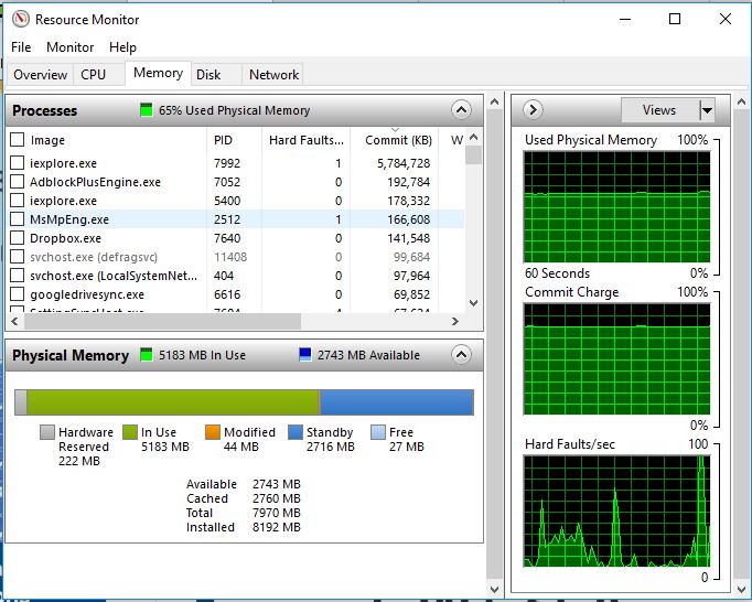 IE11 causing BSOD in windows 10 - index mismatch/out of memory ...