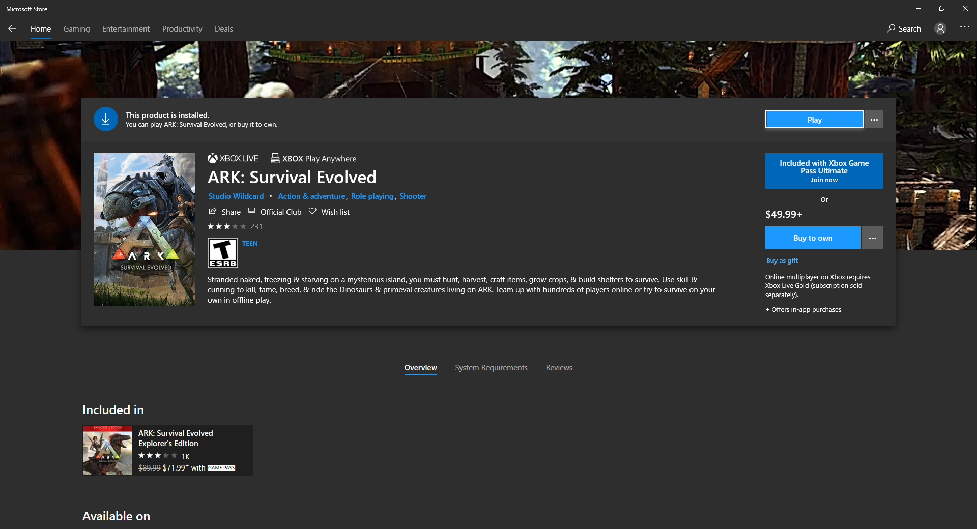 Ark survival microsoft store store