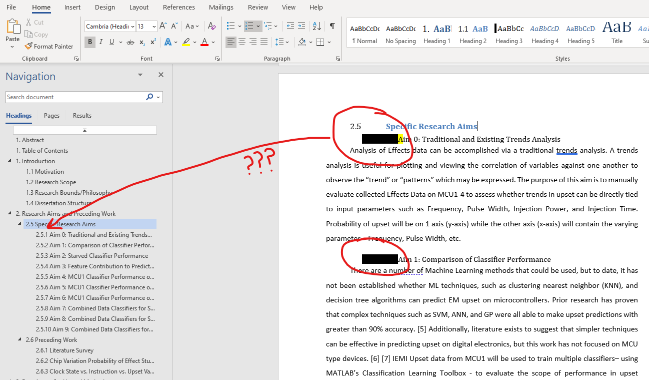 Format Headings Styles in Microsoft Word