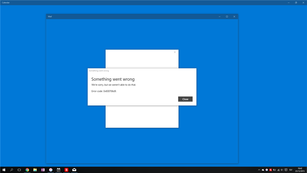 Mail and Calendar not working 0x800706d9 Microsoft Community