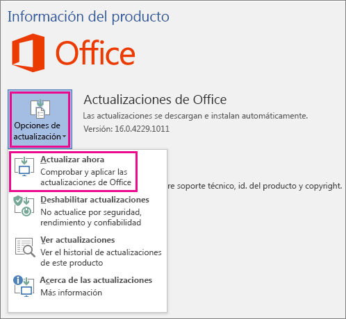 Actualizaciones automaticas Office 2016? - Microsoft Community