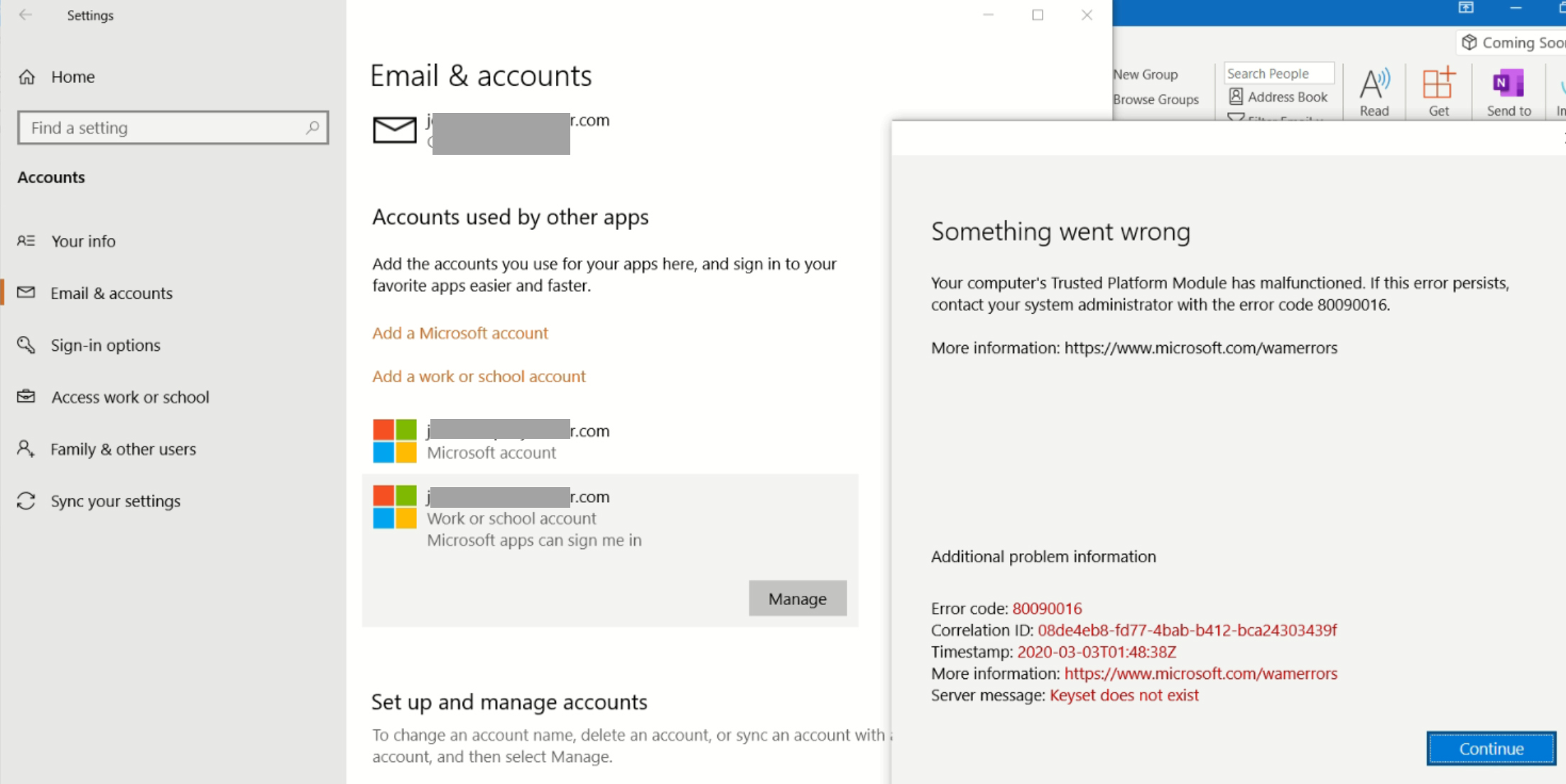 Error Code 80090016 Trusted Platform Module Has Malfunctioned Microsoft Community