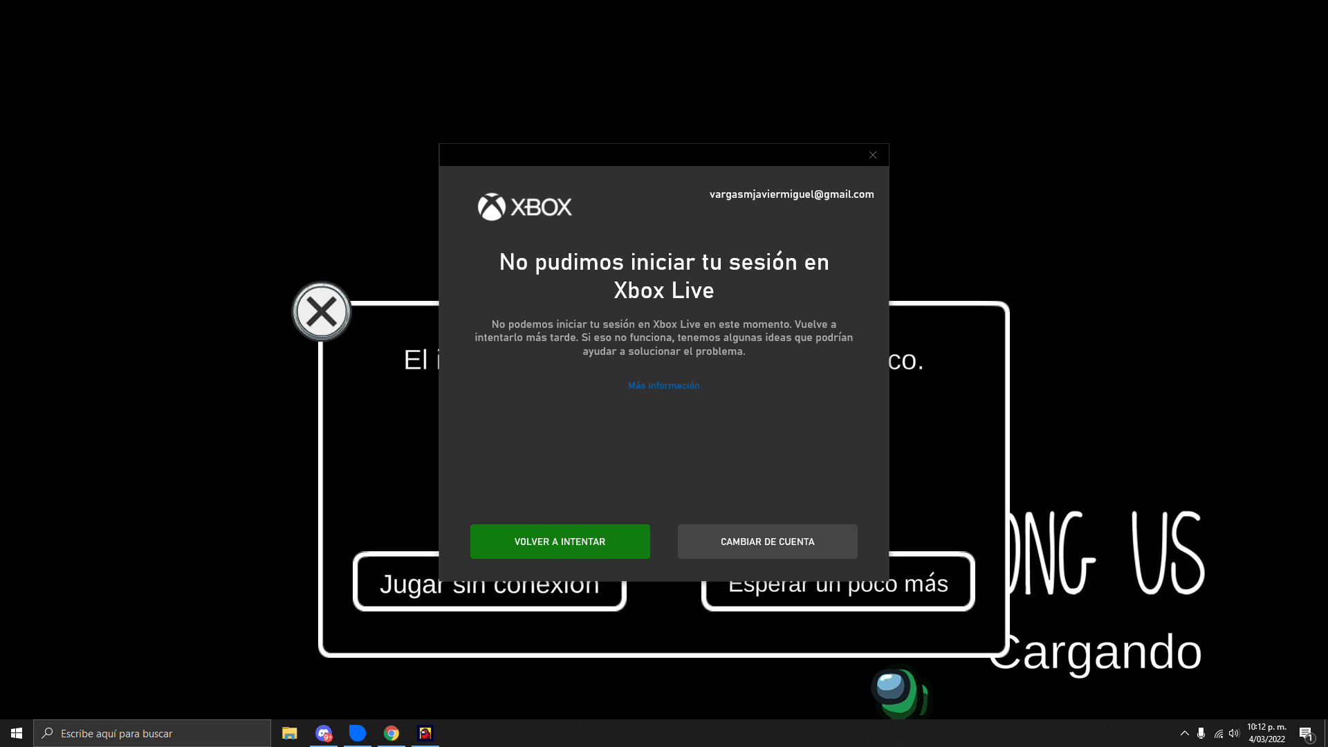 No Puedo Iniciar Sesion En Mi Cuenta De Xbox No Pudimos Iniciar Microsoft Community 0122