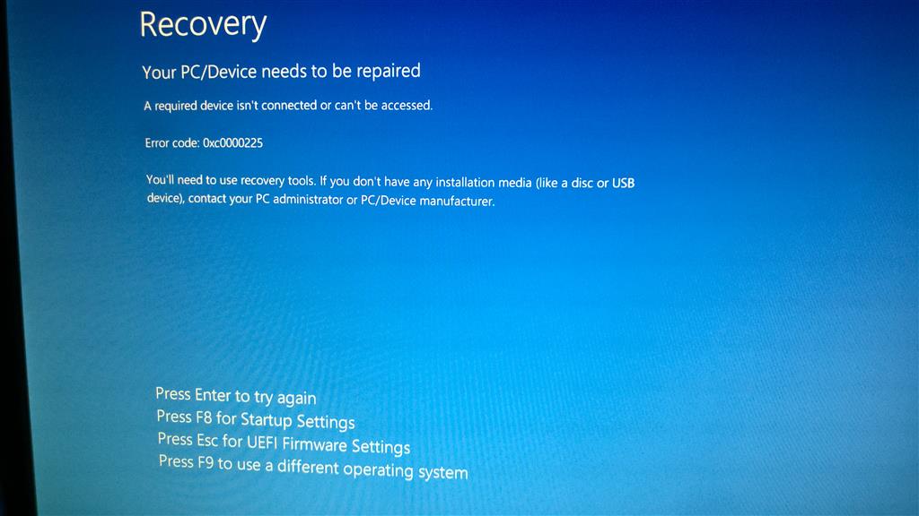 Error 0xc A Required Device Isn T Connected Or Microsoft Community