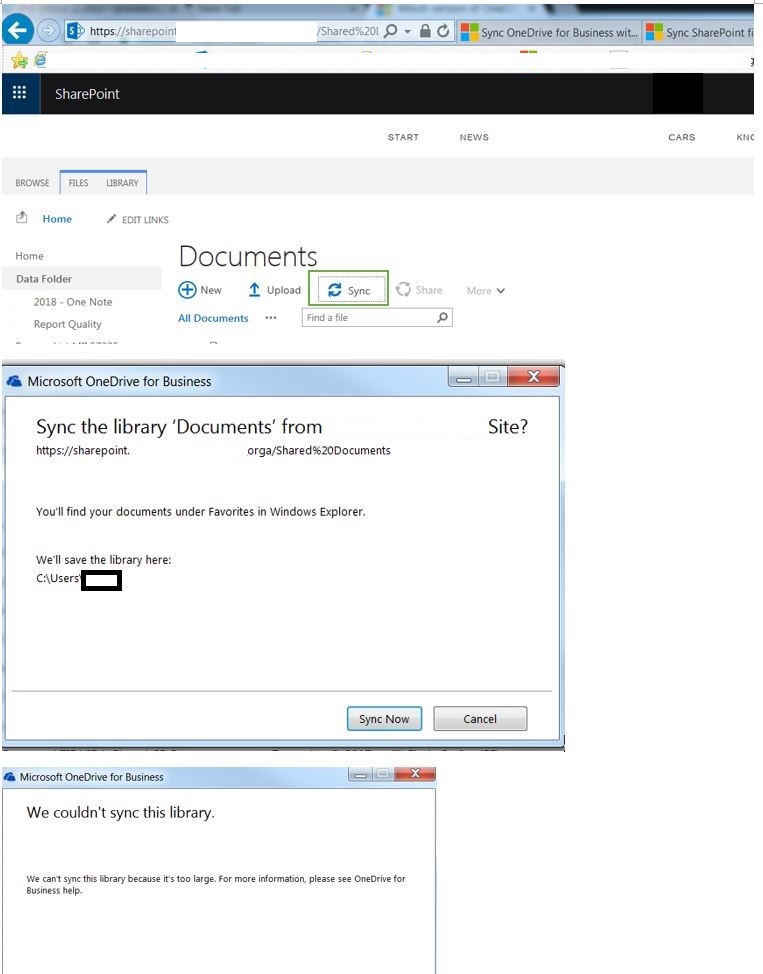 Sync OneDrive For Business With Sharepoint - Microsoft Community