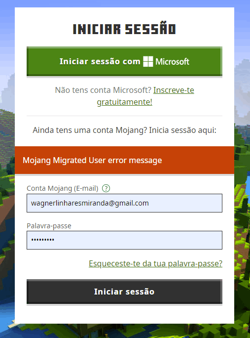 Minha conta diz para comprar o Minecraft Java sendo que ja tenho. -  Microsoft Community