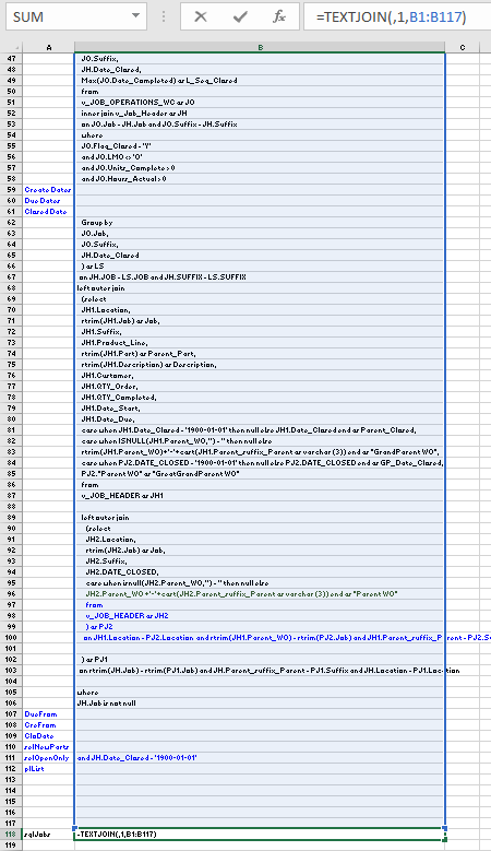 Office update to version 1803 (Build 9126.2259) causing Excel to