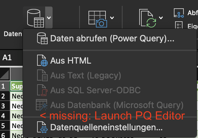 Bug Mac Power Query only