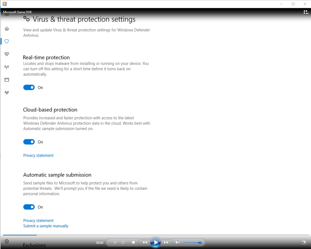 Turn on windows defender windows 10