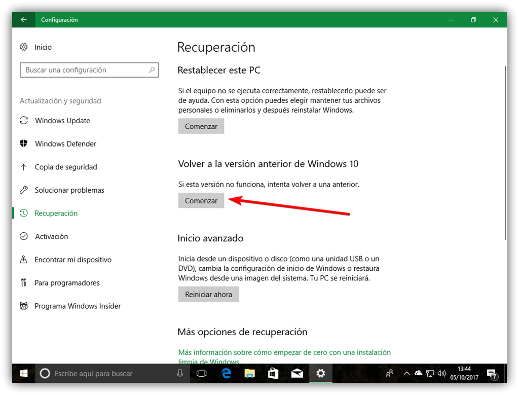 Cómo Volver A Una Versión Anterior De Windows 10 Si La Nueva Versión Microsoft Community 8474