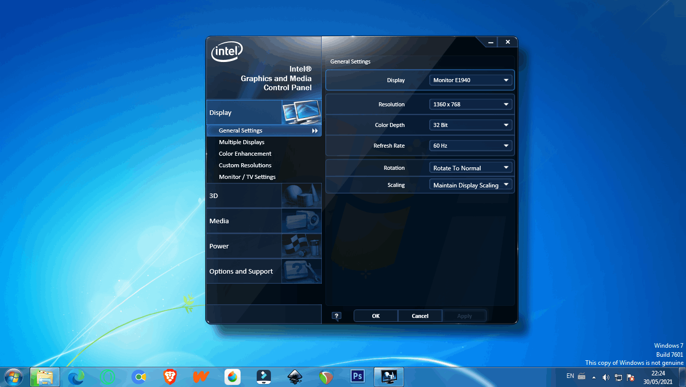 Control de 2024 graficos intel