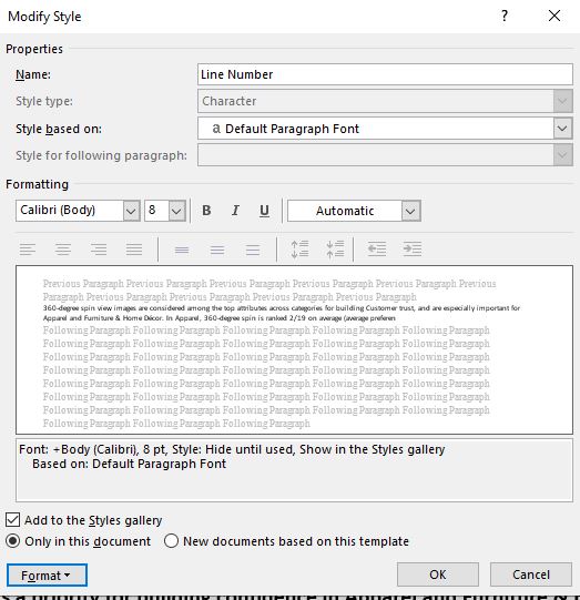 Line numbering style formatting options grayed out? - Microsoft Community