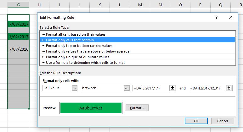 Can you use conditional formatting to highlight when a non-specific ...