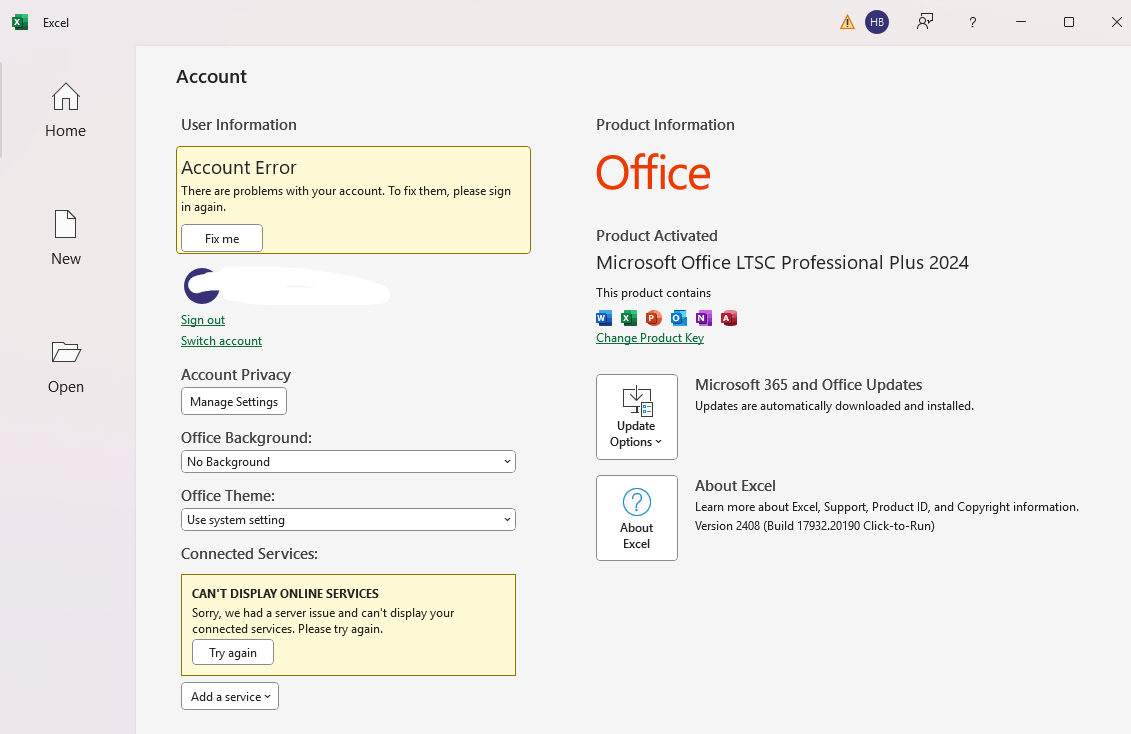 Cannot sign in to Office products after changing my Microsoft 