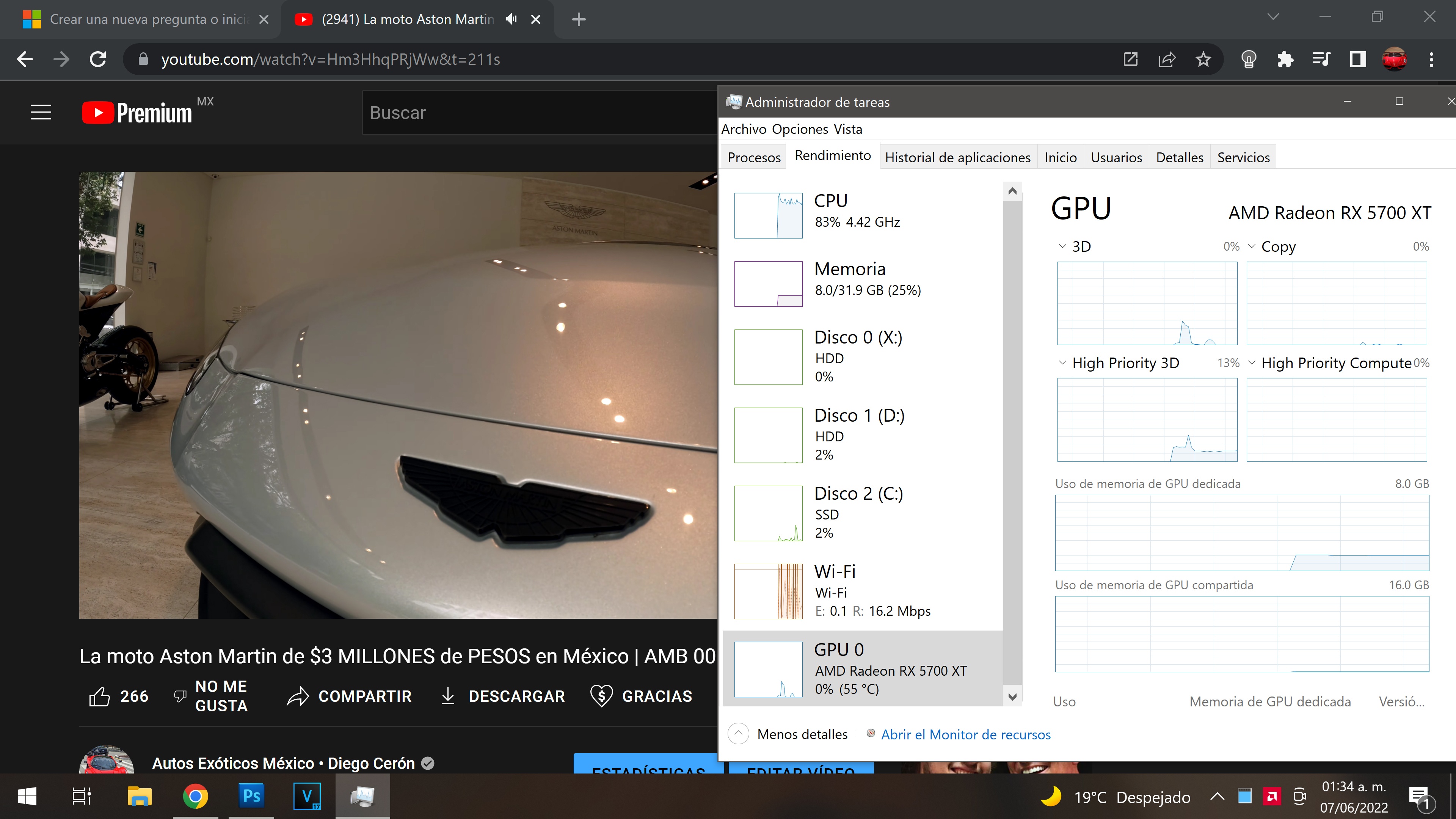 Mi PC si reconoce la GPU pero no la utiliza a su 100 Microsoft