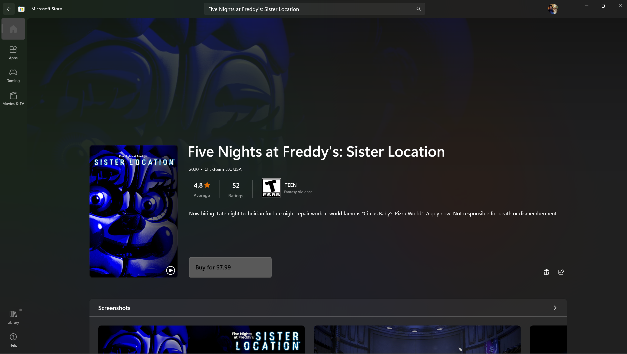 FNaF Sister Location not installing to Xbox for PC? - Microsoft Community