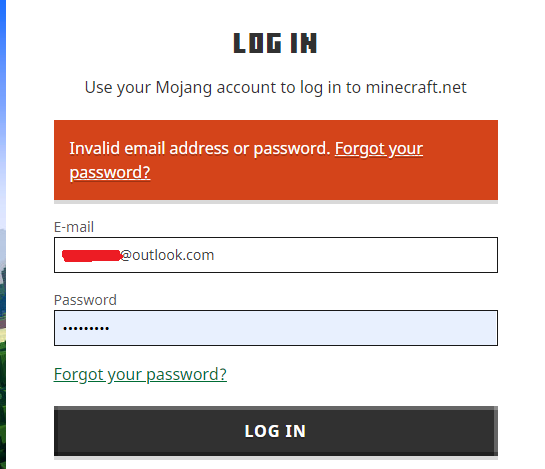 Mojang account