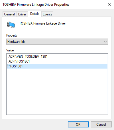 Toshiba firmware linkage driver что это