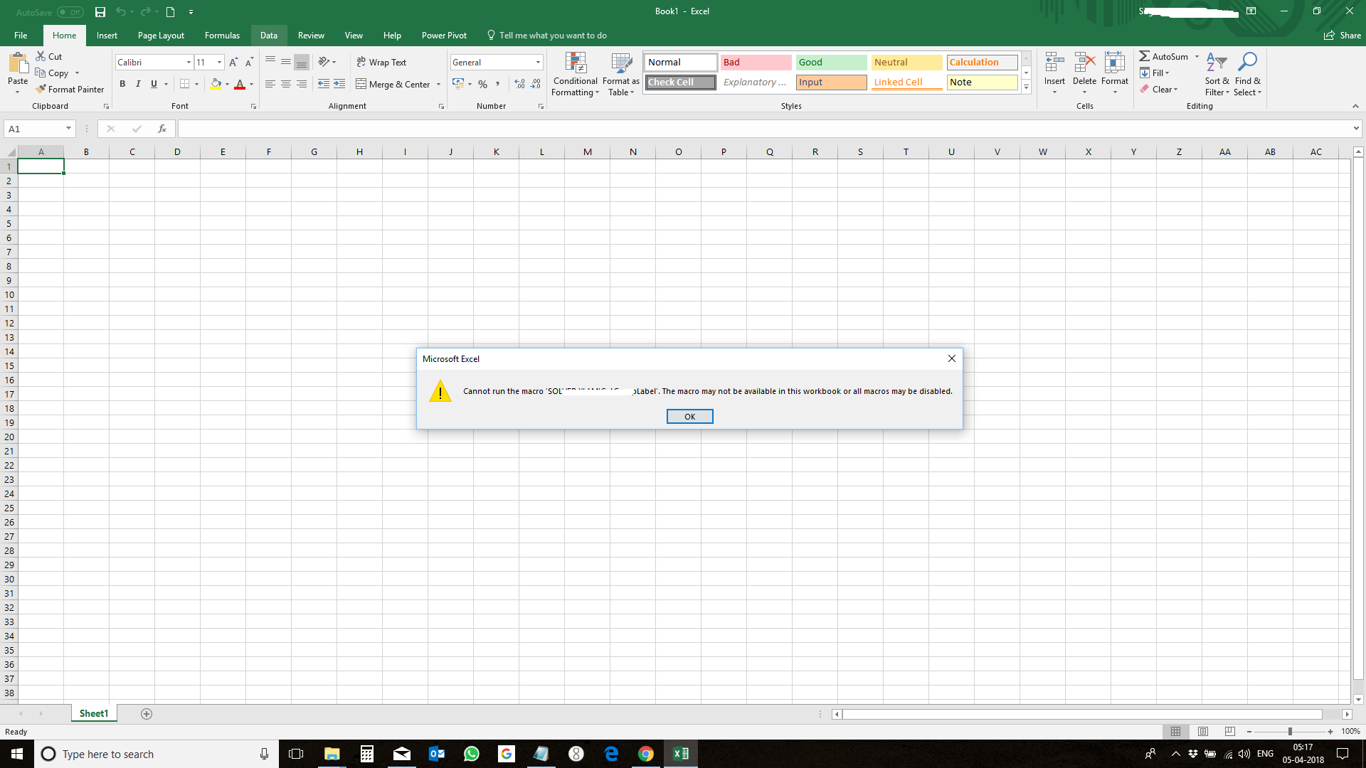 Приложению microsoft excel не удается получить доступ к файлу solver xlam