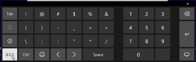 on screen keyboard windows rt