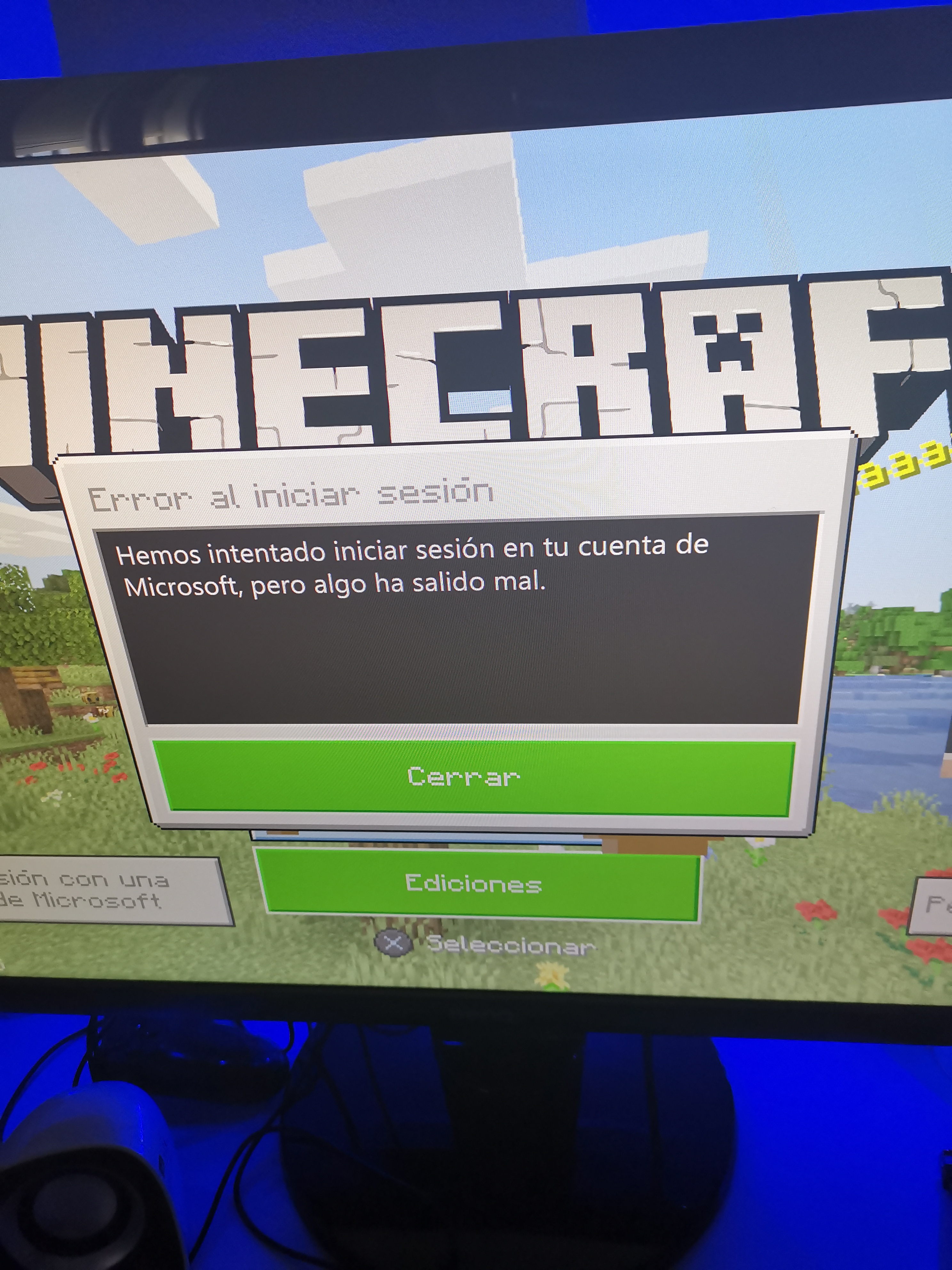 Deliberar a pesar de Revocación Error al iniciar sesión en la cuenta de Microsoft en Minecraft de -  Microsoft Community