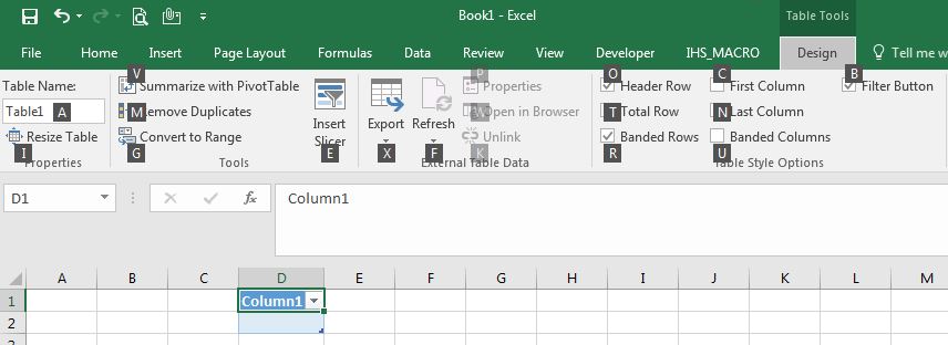 excel 2016 ribbon for mac