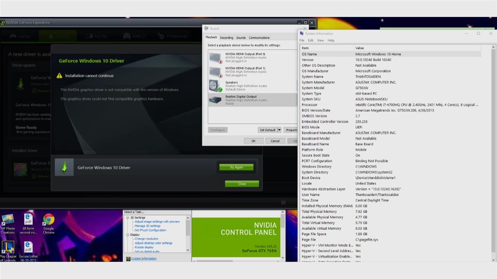 NVIDIA graphics card update and speaker driver issue with Microsoft Community