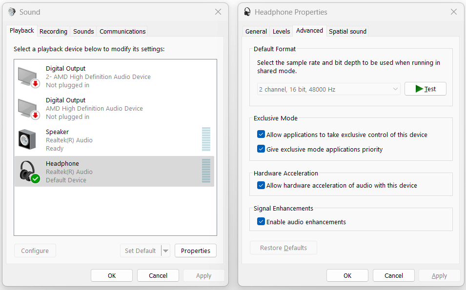 Crackling Headphone Audio at Low Levels Microsoft Community