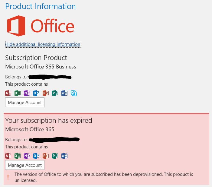 Office 365 Products Show Two Licenses Business License That Is