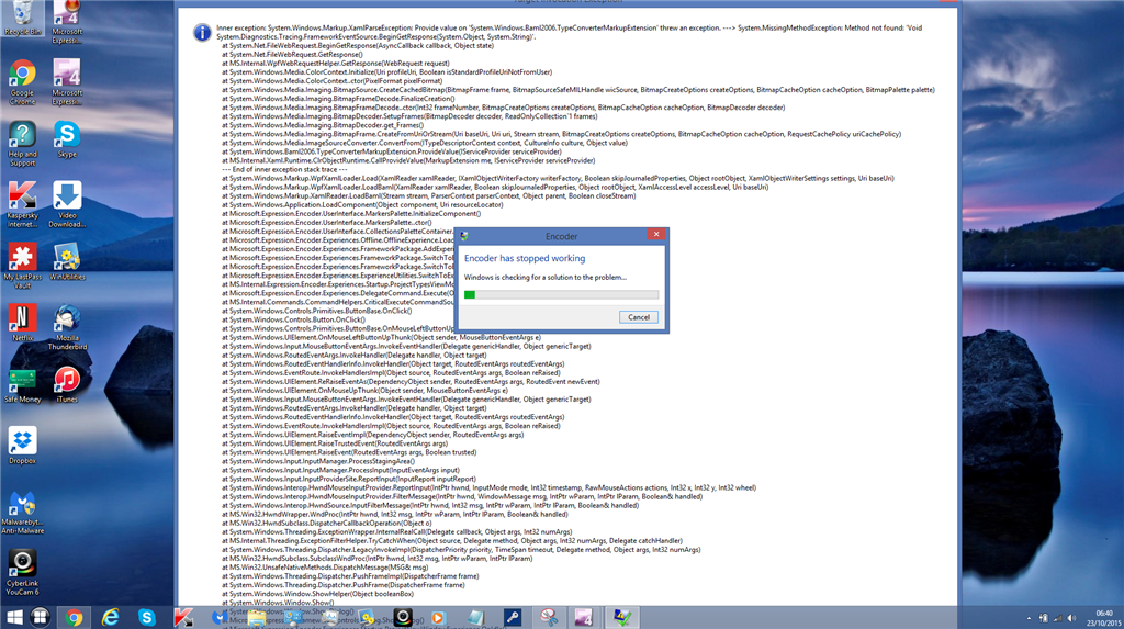 Microsoft expression encoder 4 not working any more hope someone can