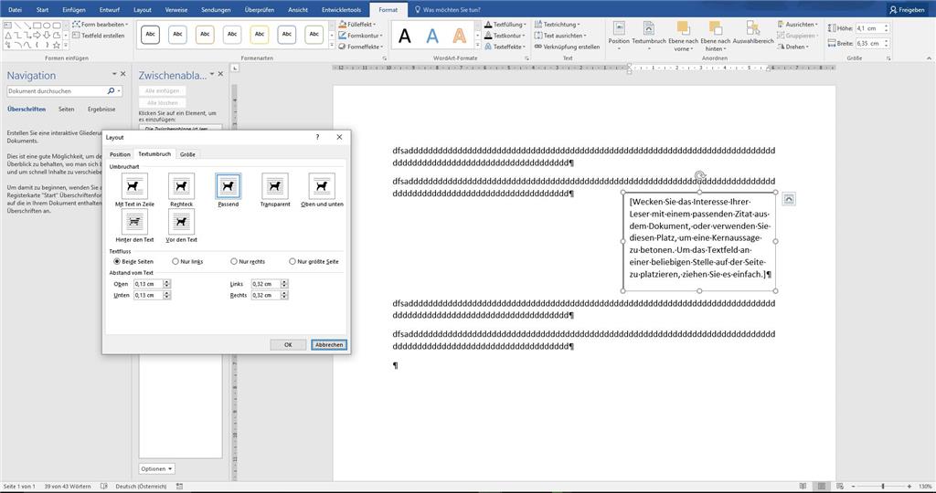 Word 2016 Textfeld im Text - Microsoft Community