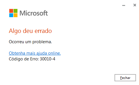 Error Code 30010 4 Microsoft Community