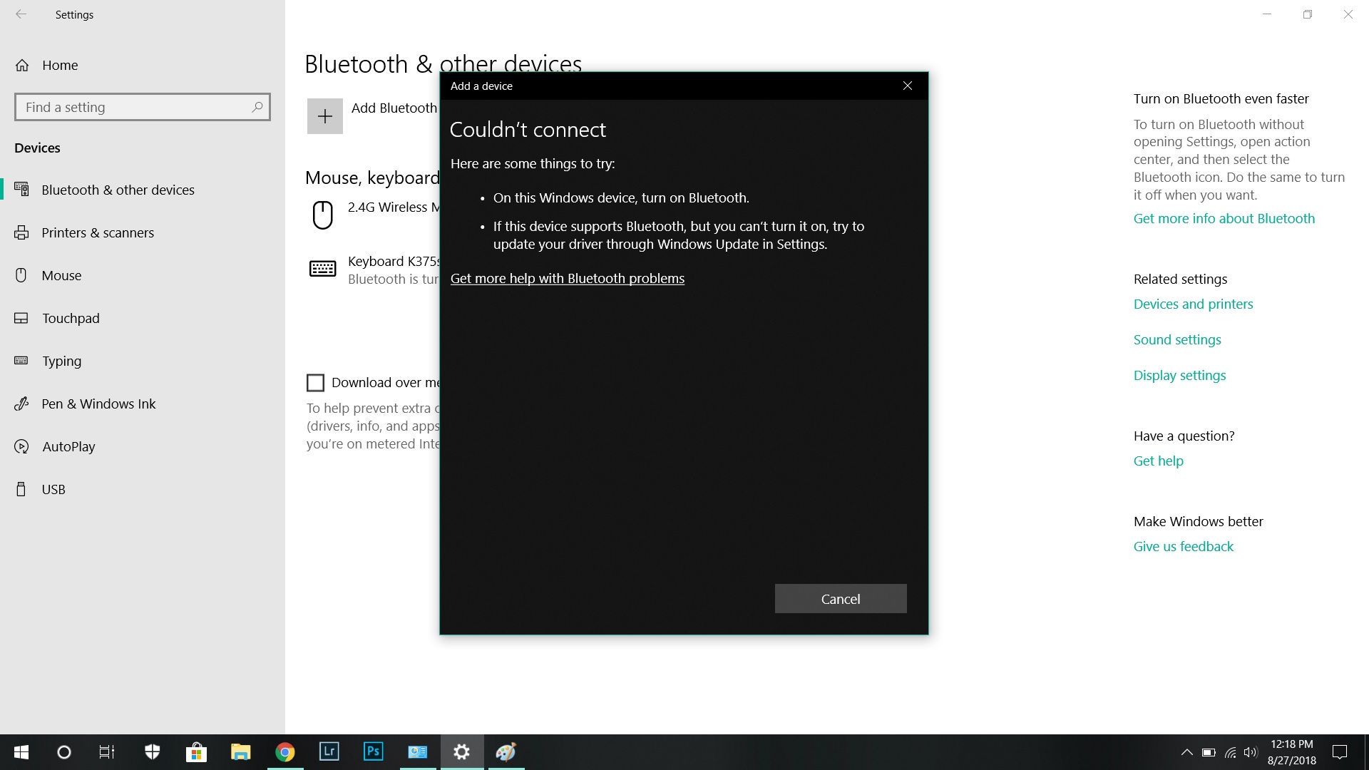 Bluetooth Is Not Working In My PC All Of A Sudden. - Microsoft Community