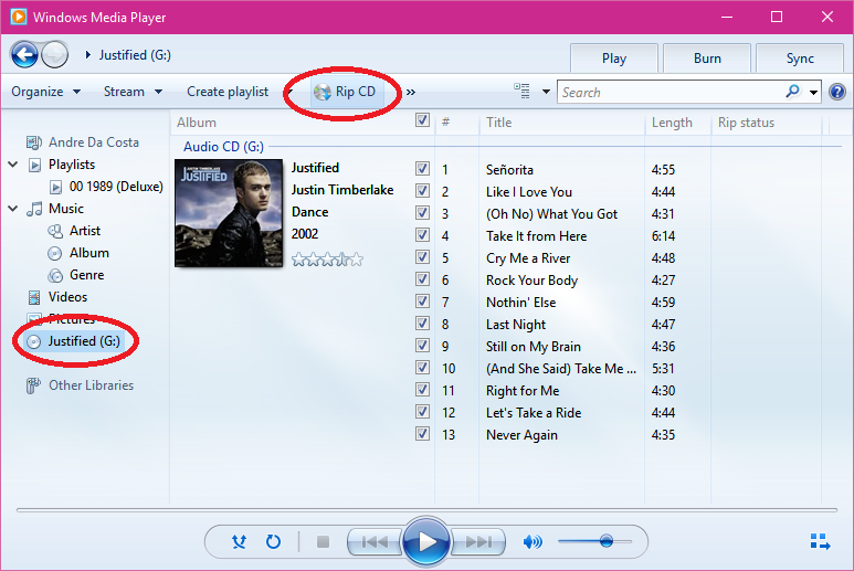 Windows media player folder location