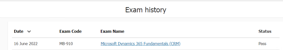 Passed MB-910 through Pearson Vue but Microsoft Certification - Training,  Certification, and Program Support