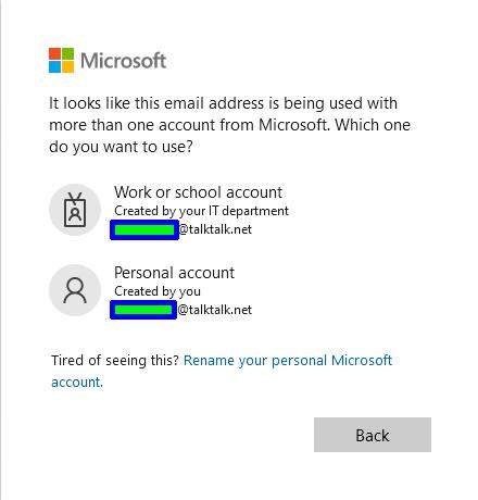 Two account with the same email, can't set minecraft account as store -  Microsoft Community