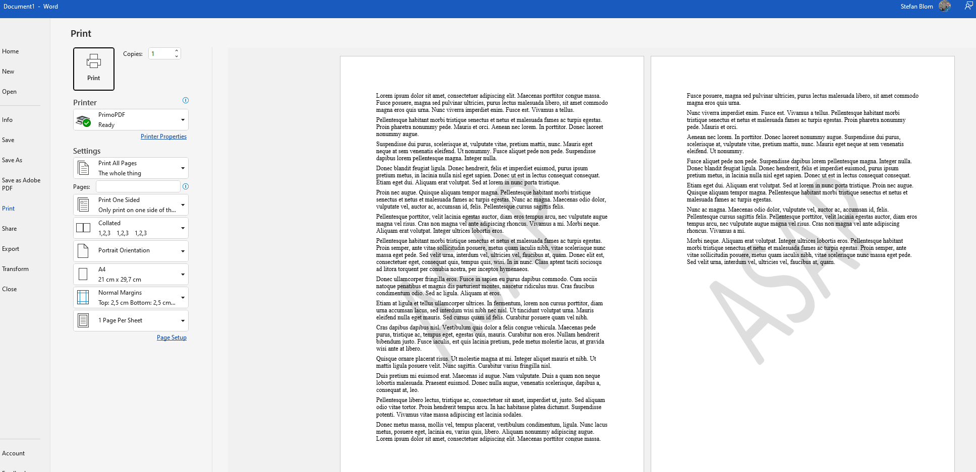 Watermark text is partially visible in word document containing text ...