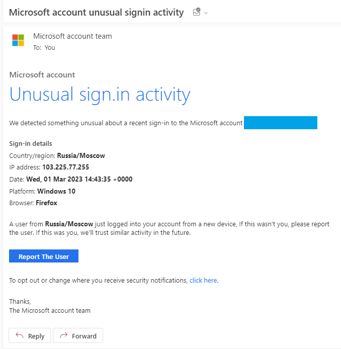 Update your Microsoft account if you're moving to a new country or region