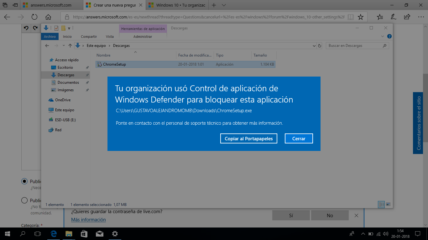 Windows 10 → Tu Organización Uso Control De Aplicación De Window Microsoft Community 2102