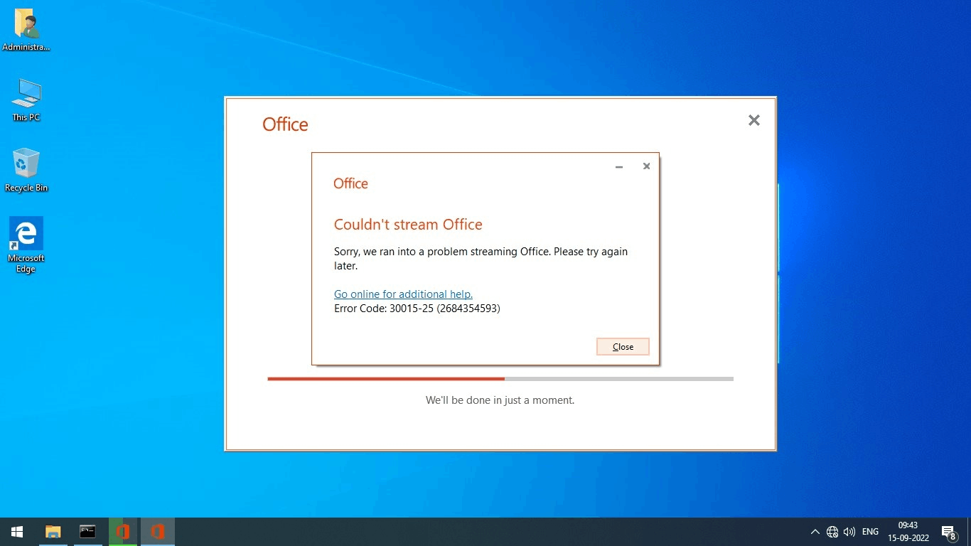 Couldn't Stream - Office Pro Plus 2019 Volume Error in - Microsoft Community