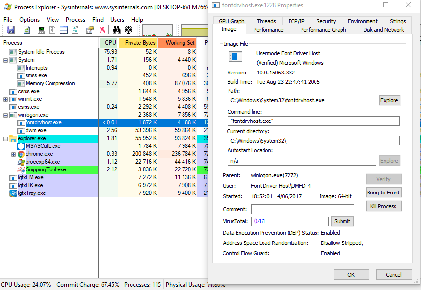 Usermode font driver host что это