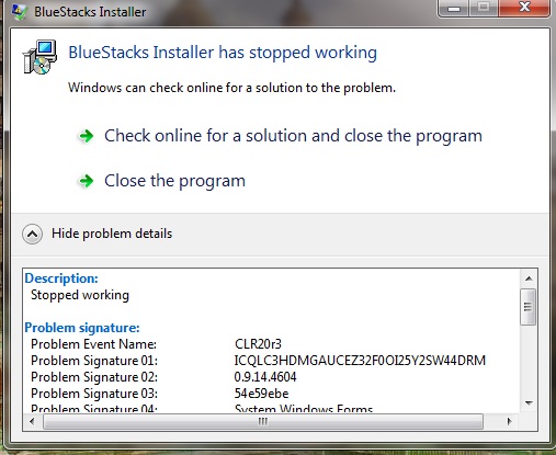 Не запускается движок виртуализации в Bluestacks на Windows 7