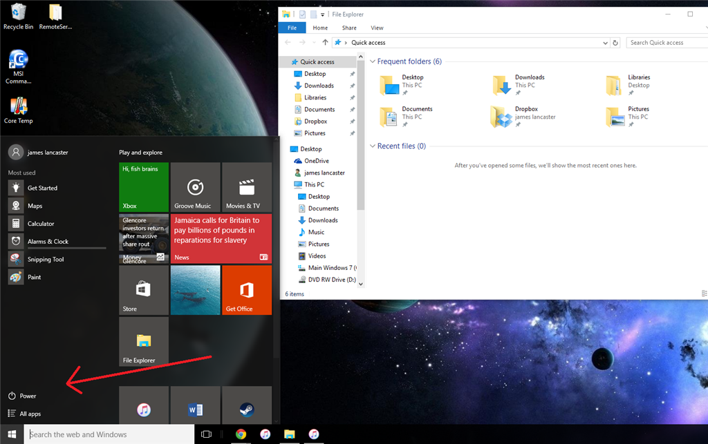Start menu missing quick access microsoft community