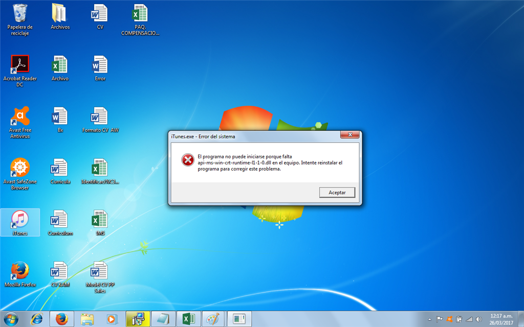 Windows 7 Error Falta Api Ms Win Crt Runtime L1 1 0 Dll