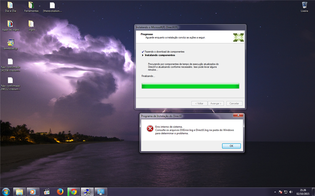 Erro Ao Atualizar O DirectX - Microsoft Community