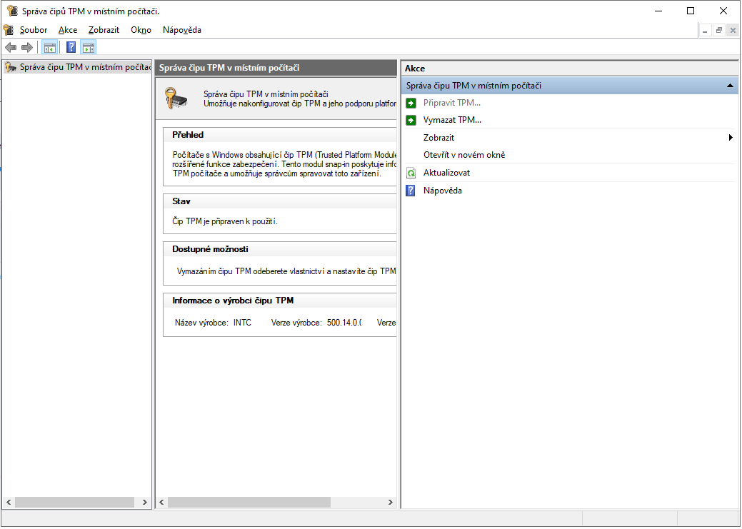 Jak aktualizovat TPM?
