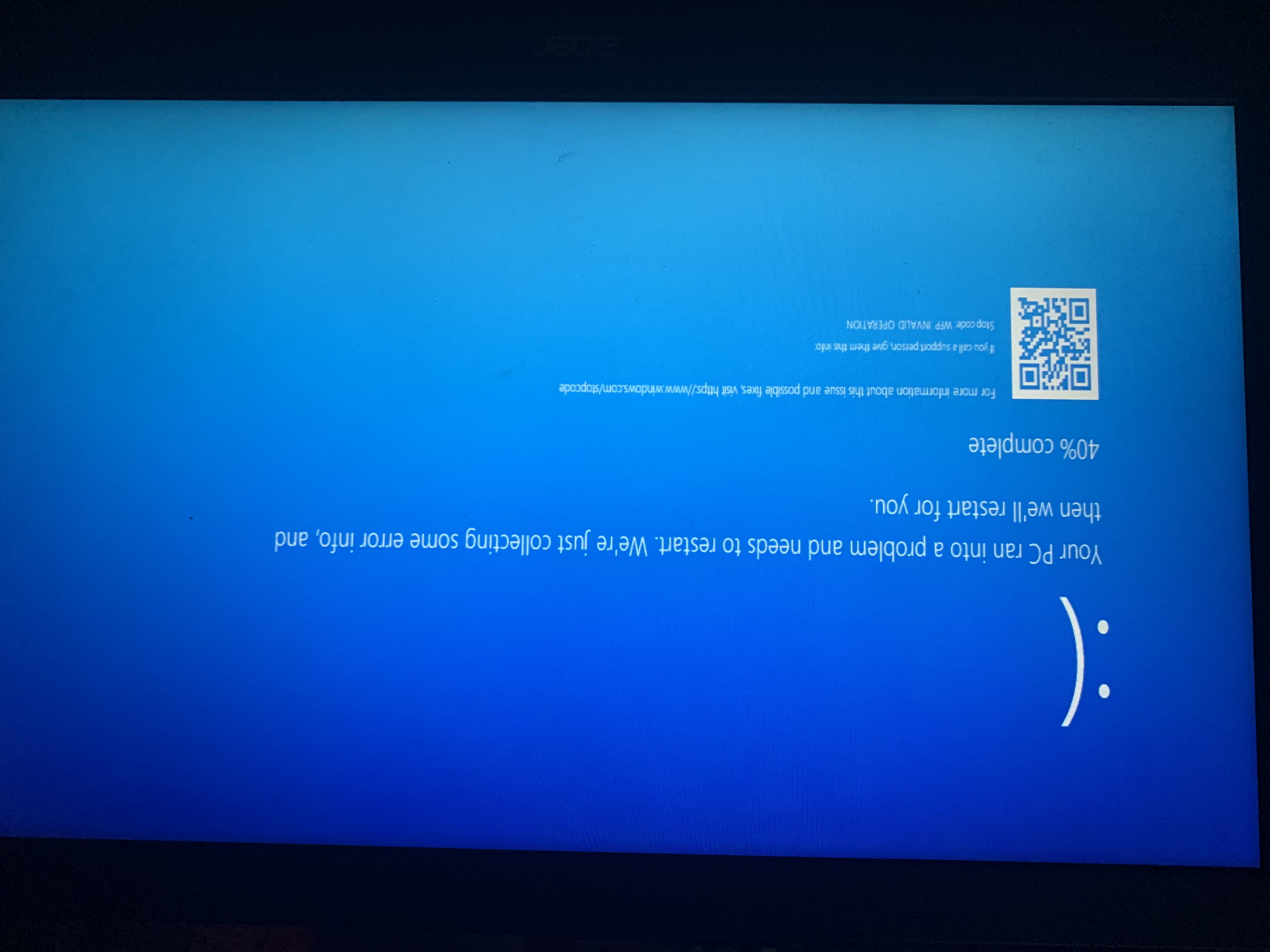 จ้าฟ้า Blue Screen Stop Code Wfp Invalid Operation Microsoft Community