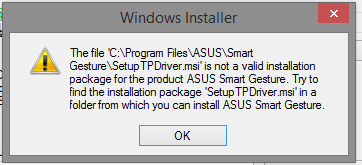 asus smart gesture download not working